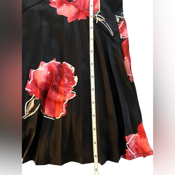 Anthropologie Adelyn Rae Sleeveless V-Neck Pleated Slip Midi Dress - Picture 10 of 10